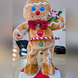 Gemmy Vintage RARE Twistin' Gingerbread Man Animated Musical Christmas Figure
